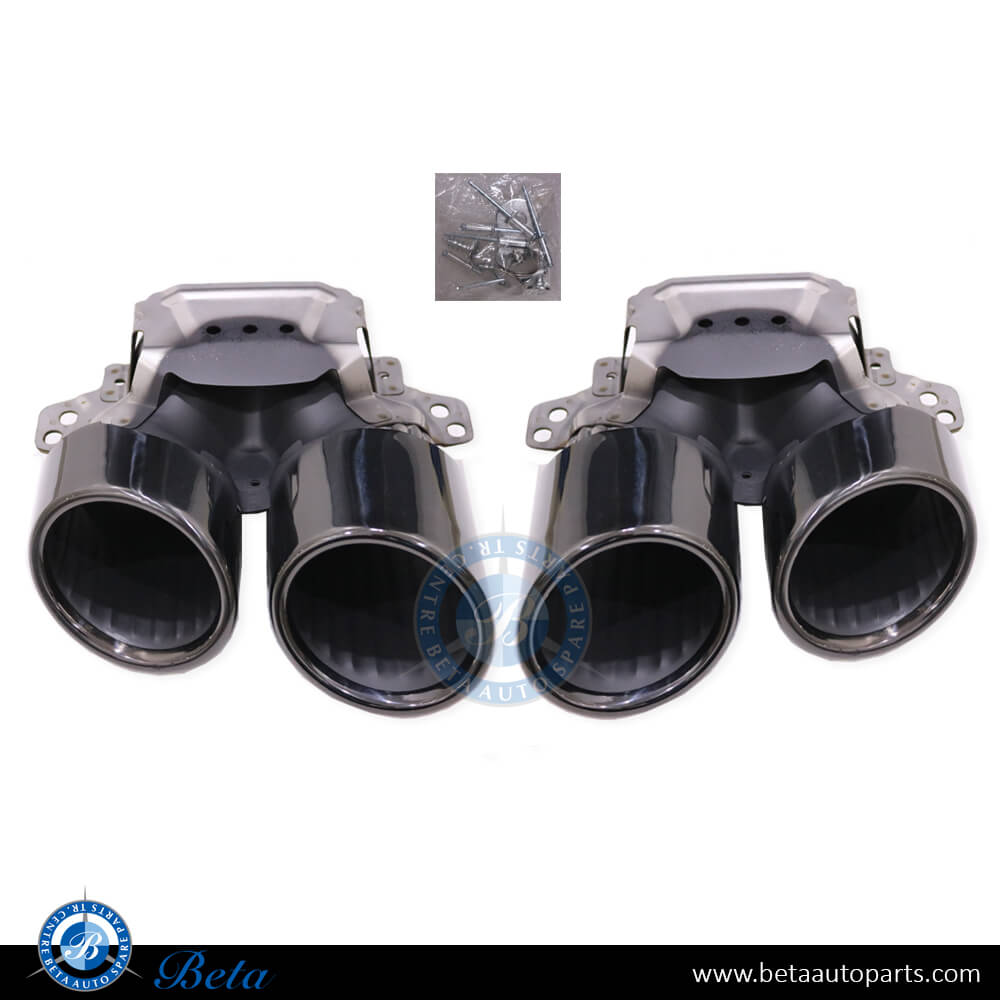 Exhaust Tips AMG GLE53 Black Color for Mercedes GLE-Class W167 2019-Up models, Part Number 1674908903 / 1674909003 Exhaust Tips AMG GLE53 Black Color for Mercedes GLE-Class W167 2019-Up models, Part Number 1674908903 / 1674909003